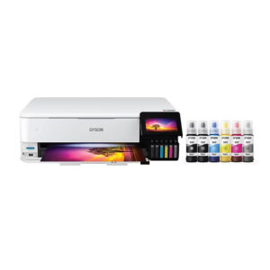 epson ecotank photo et 8550 wireless color inkjet printer, all in one supertank, print, scan, copy
